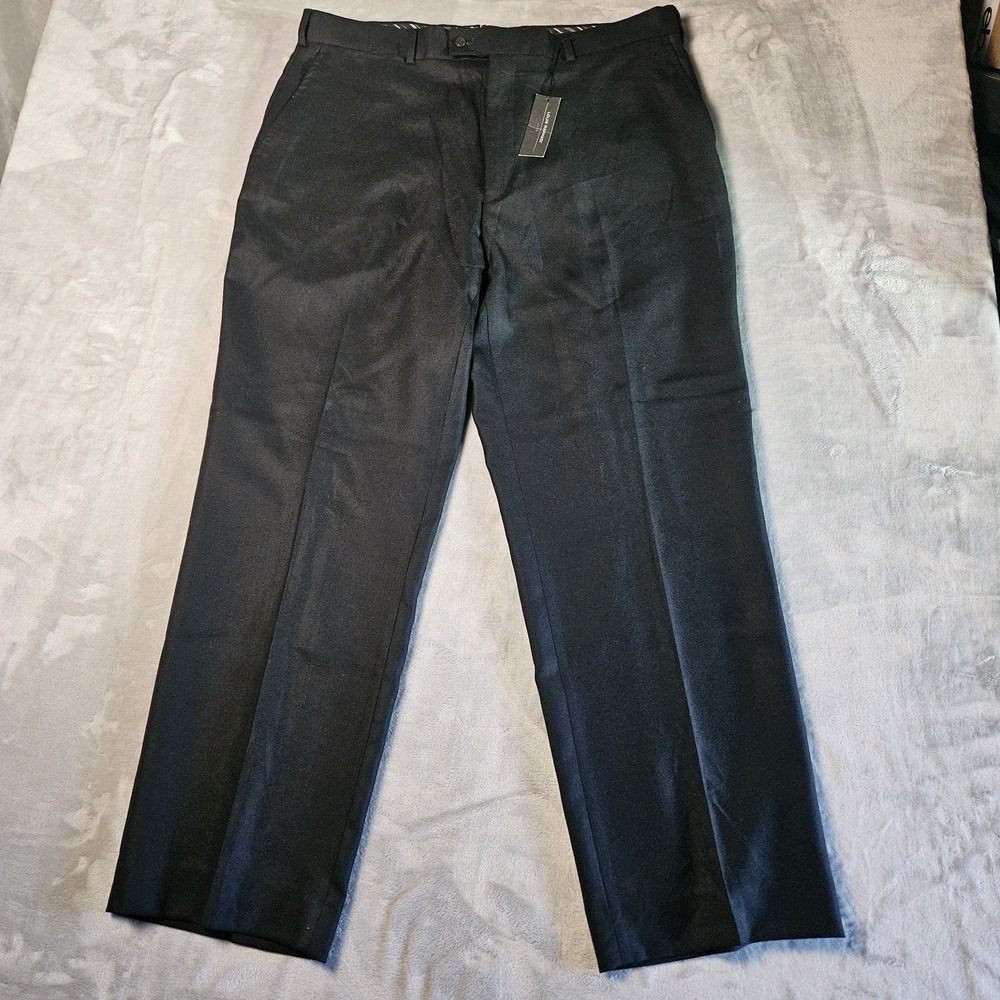 Louis Raphael Luxe Mens Dress Pants Wool Blend Size 40x32 Unhemmed Pleated New